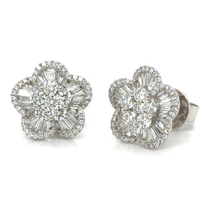 2.26carat Baguette Diamond Statement Earrings