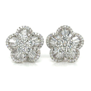 2.26carat Baguette Diamond Statement Earrings