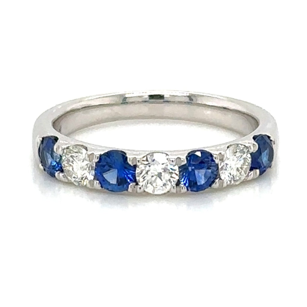 Sapphire & Diamond Band Ring