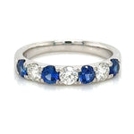 Sapphire & Diamond Band Ring