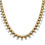 Diamond Gold Statement Necklace