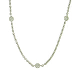 0.40ct t.w. Diamond Bezel Set Diamond By The Yard Necklace