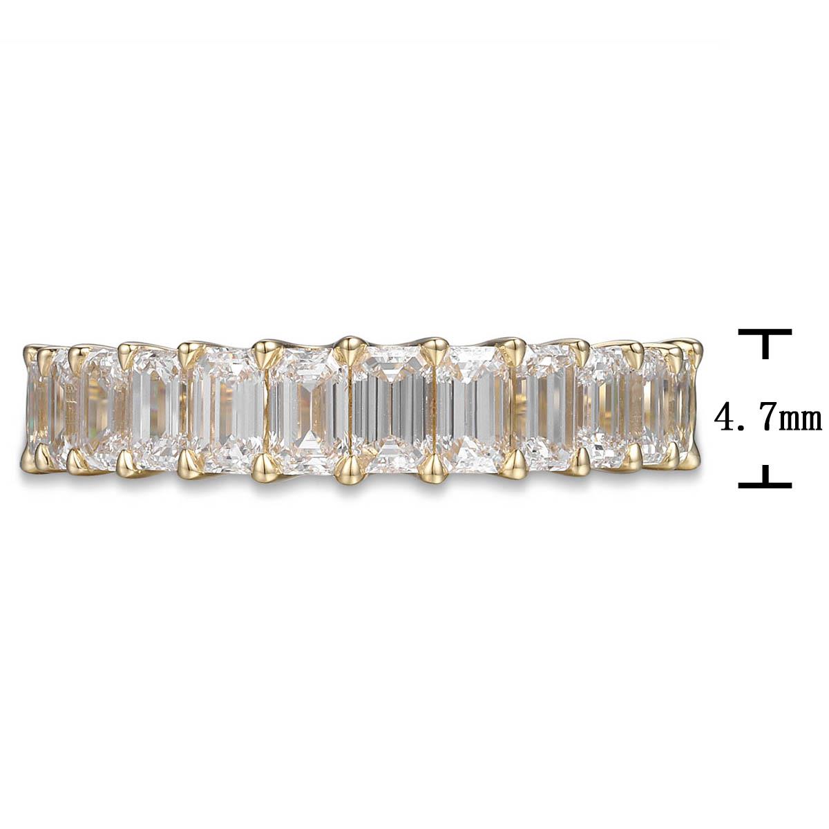 1.84ct tw Diamond Emerald Cut Halfway Eternity Ring