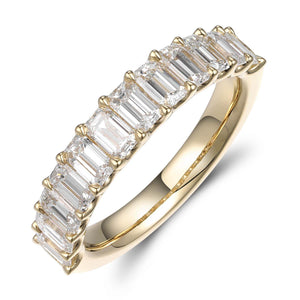 1.84ct tw Diamond Emerald Cut Halfway Eternity Ring