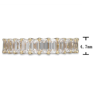 1.84ct tw Diamond Emerald Cut Halfway Eternity Ring