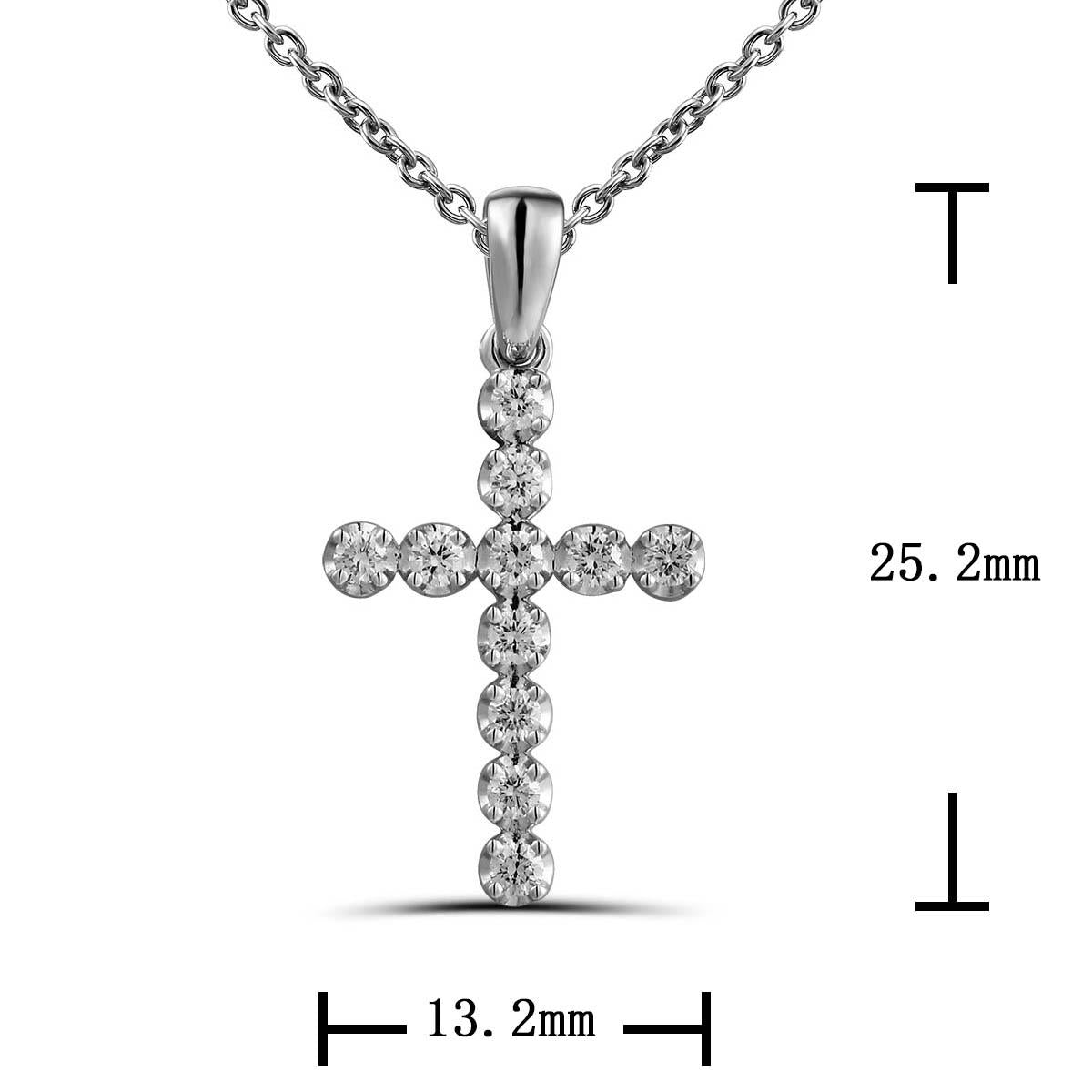 0.28ct tw Diamond Cross Pendant Necklace