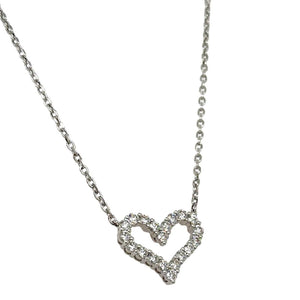 1.00ct tw Diamond Open Heart Pendant Necklace