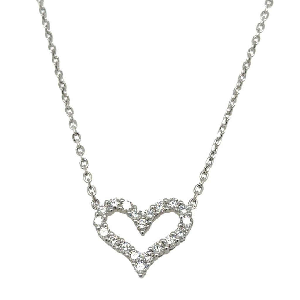 1.00ct tw Diamond Open Heart Pendant Necklace