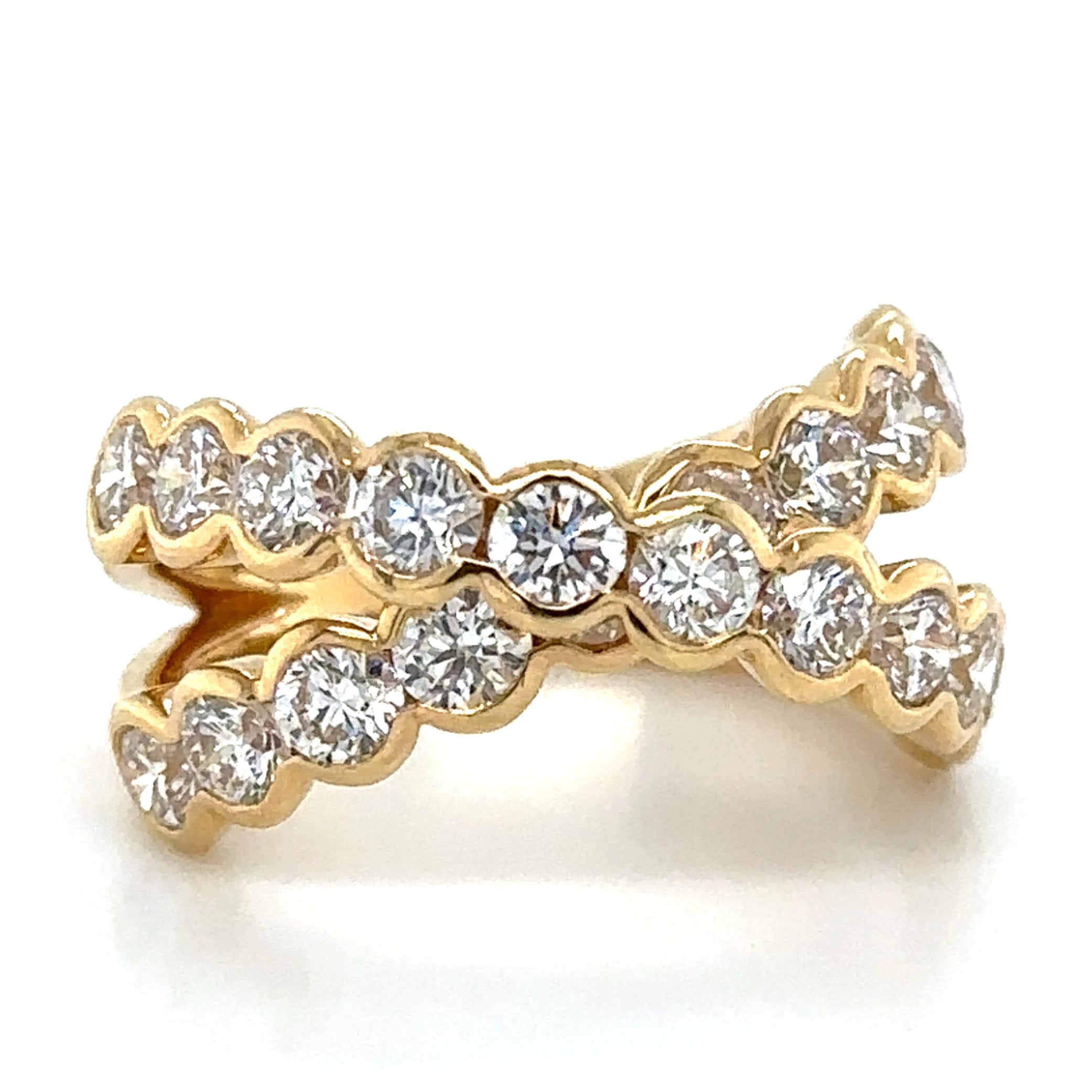 2.72ct tw Diamond Criss-cross Crossover Ring