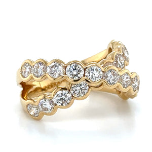 2.72ct tw Diamond Criss-cross Crossover Ring