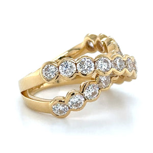 2.72ct tw Diamond Criss-cross Crossover Ring