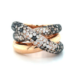 2.72ct tw Champagne and Black Diamond Fancy Color Cocktail Ring