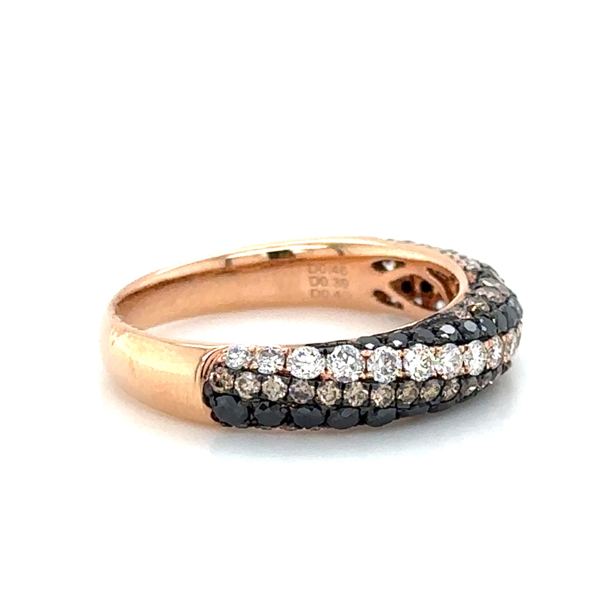 1.25ct tw Champagne and Black Diamond Fancy Color Band Ring