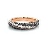 1.25ct tw Champagne and Black Diamond Fancy Color Band Ring