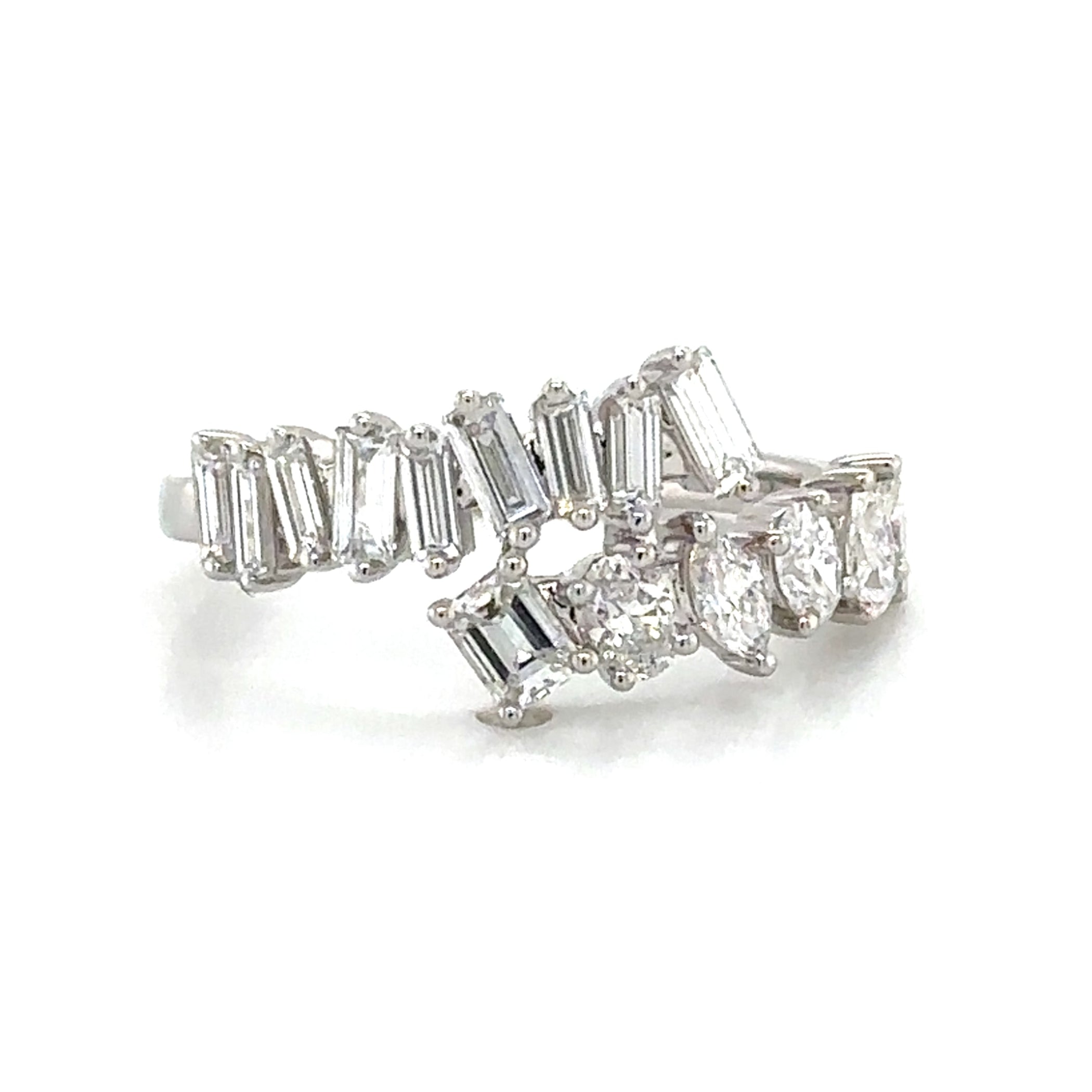 0.99ct tw Mix-cut Diamond Wrap Ring