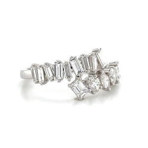 0.99ct tw Mix-cut Diamond Wrap Ring