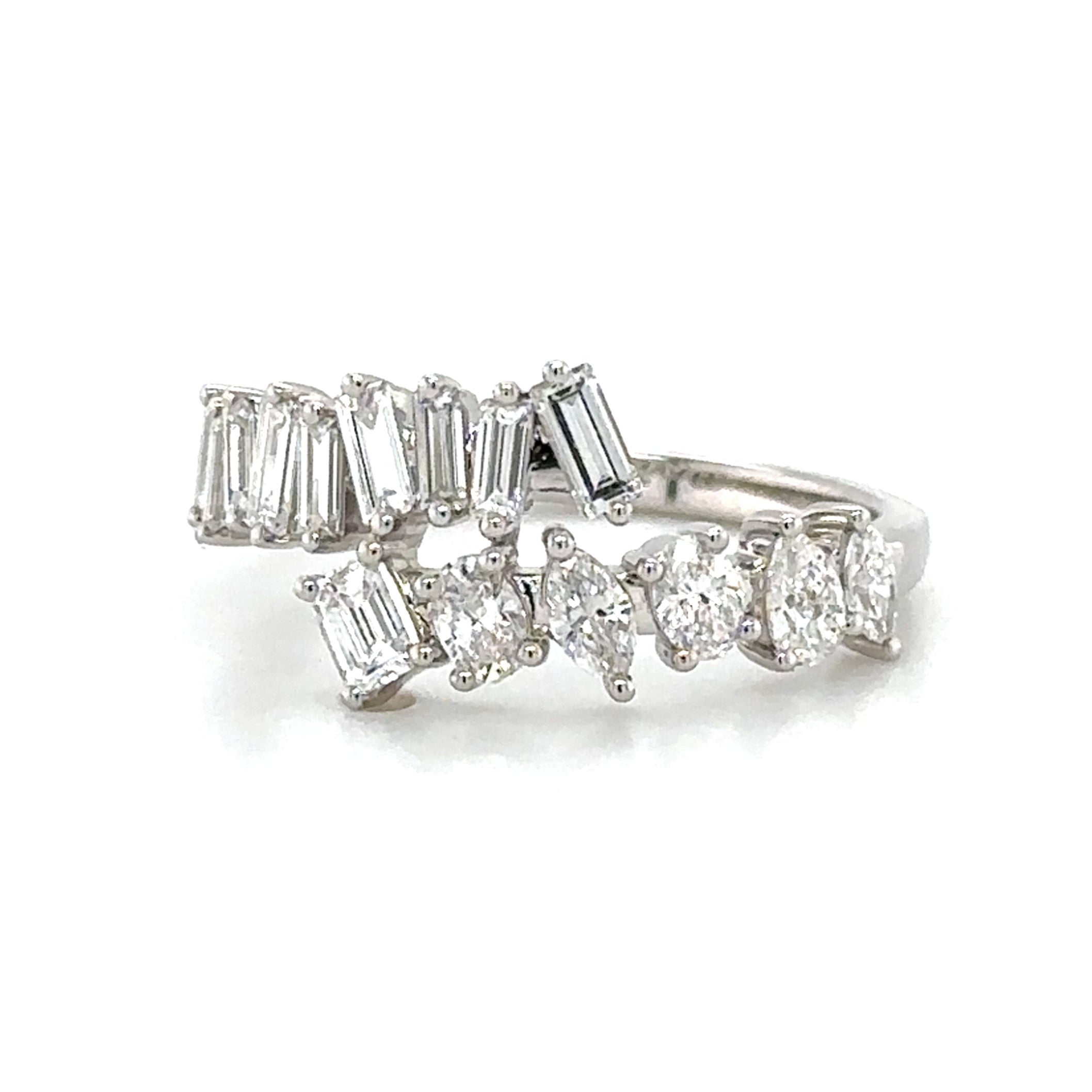 0.99ct tw Mix-cut Diamond Wrap Ring