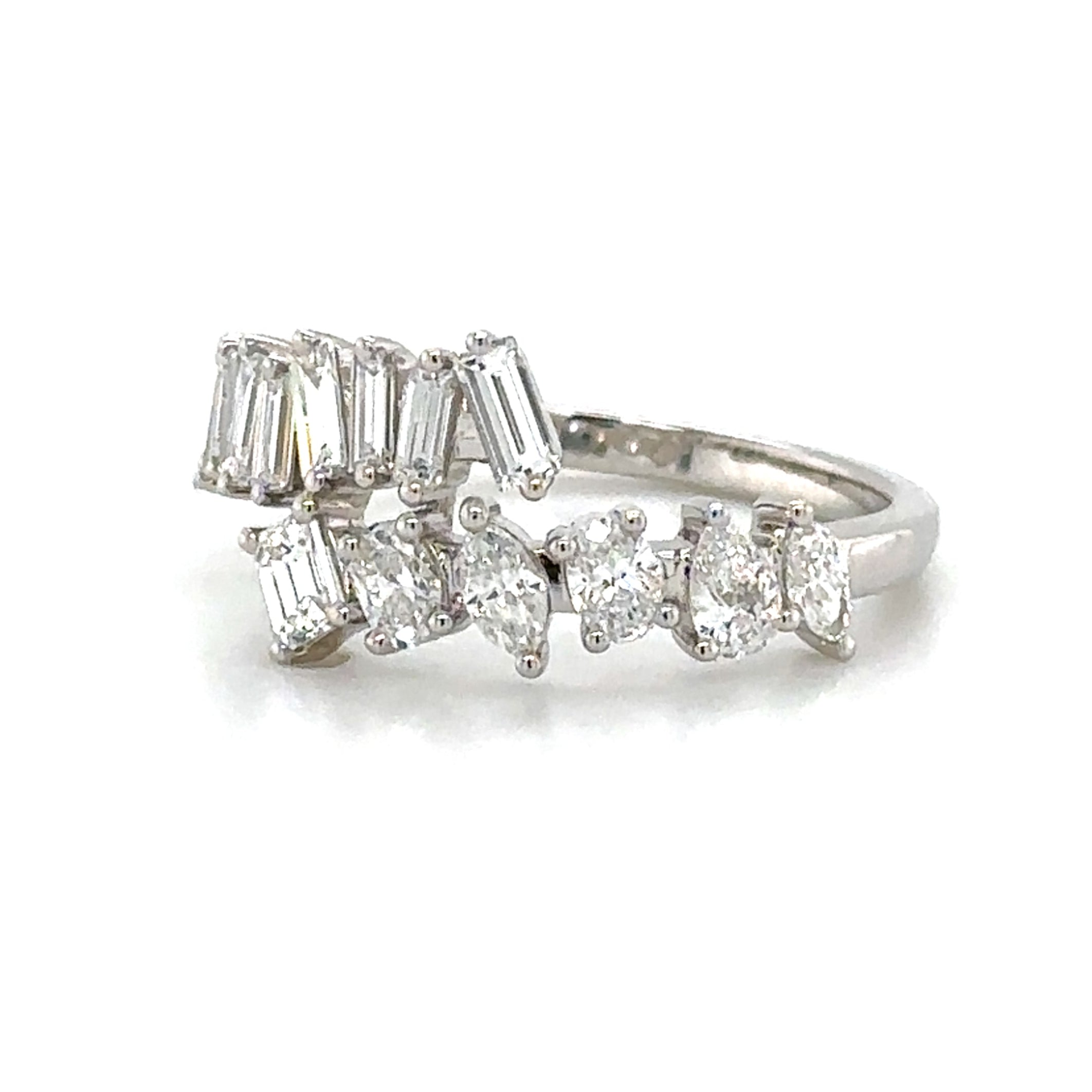 0.99ct tw Mix-cut Diamond Wrap Ring