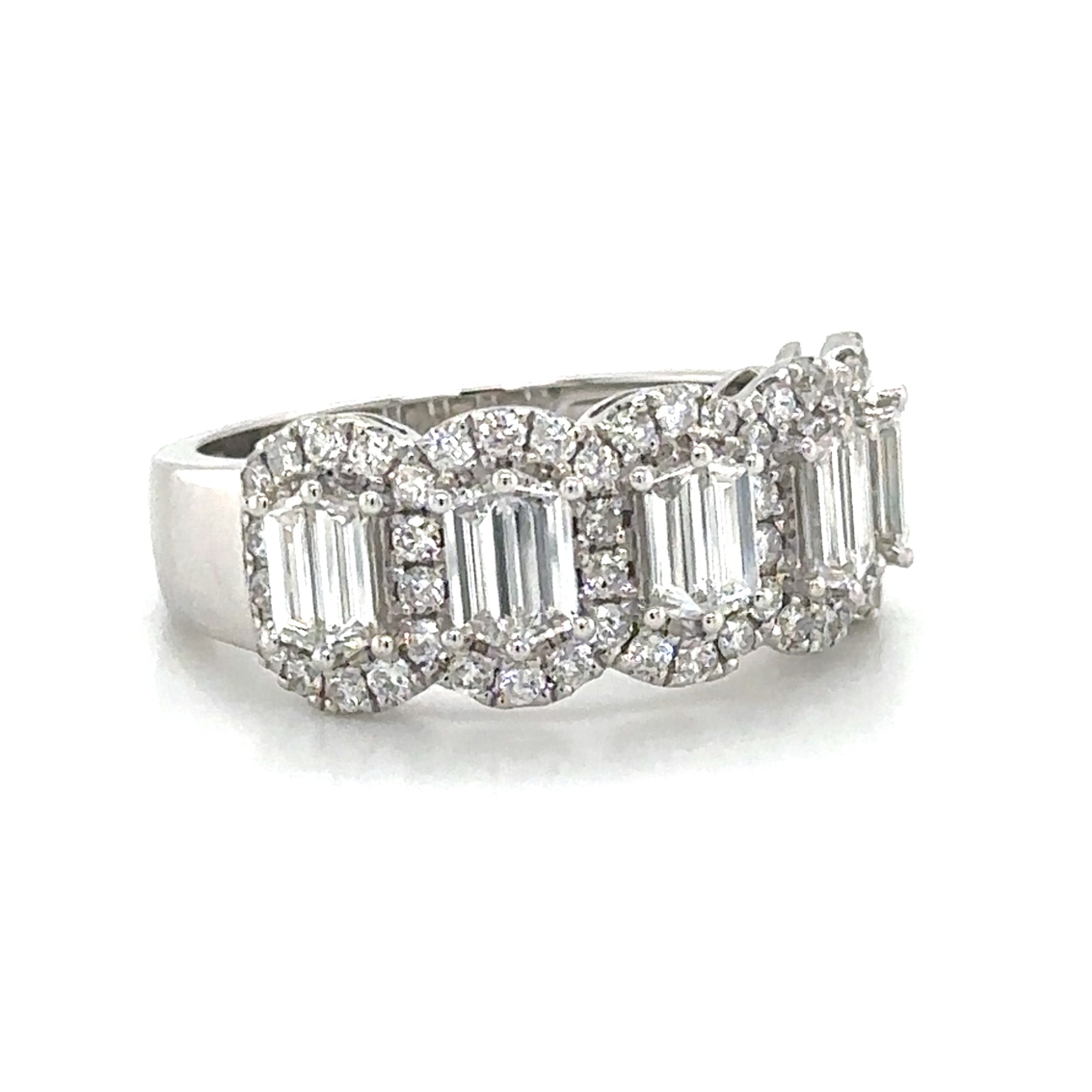 Five Stone 1.28ct tw Baguette-cut Anniversary Wedding Diamond Ring