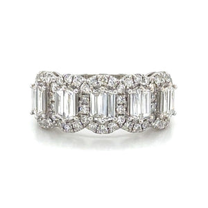 Five Stone 1.28ct tw Baguette-cut Anniversary Wedding Diamond Ring