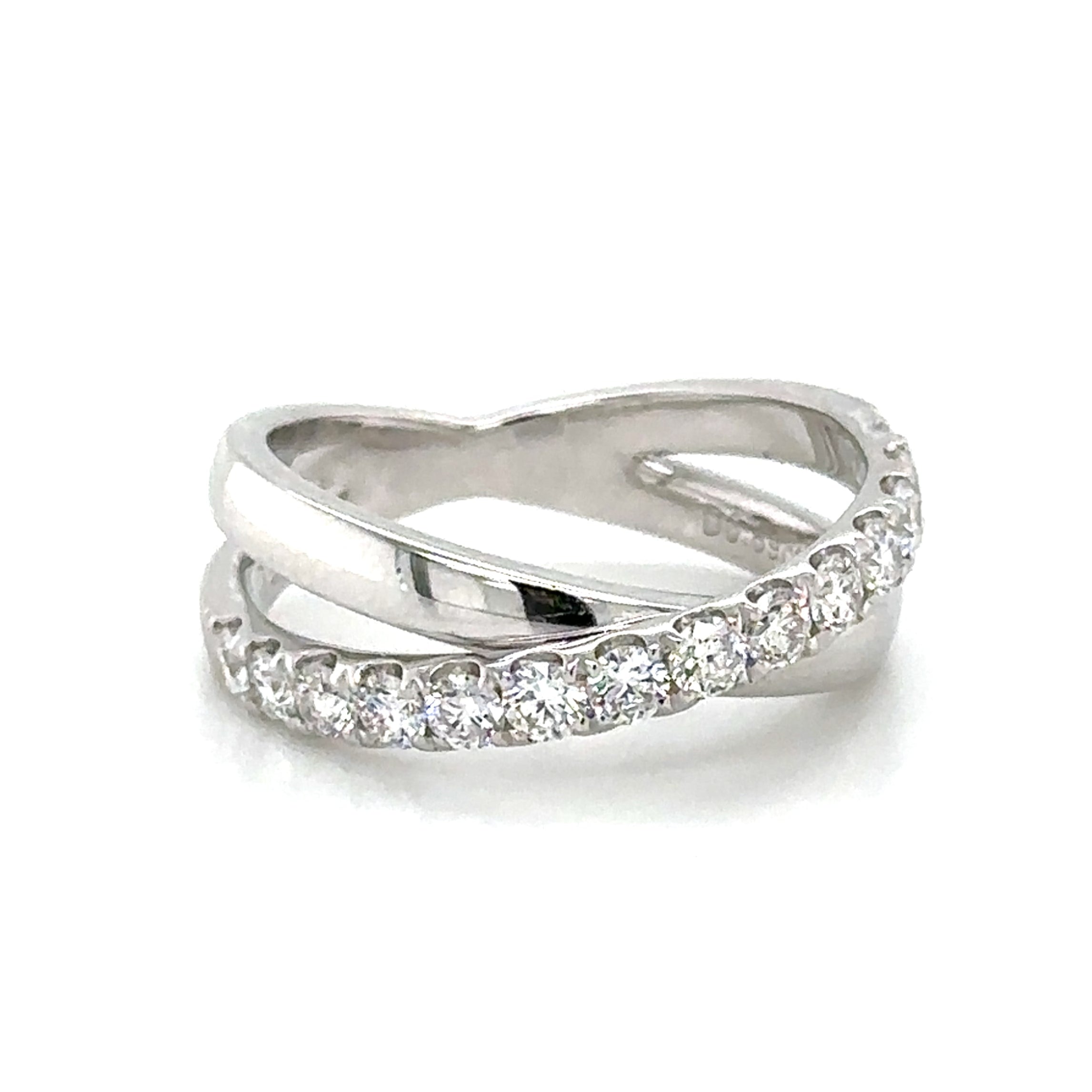 0.69ct tw Diamond Overlapping Criss-Cross Diamond Ring