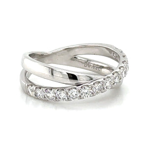 0.69ct tw Diamond Overlapping Criss-Cross Diamond Ring