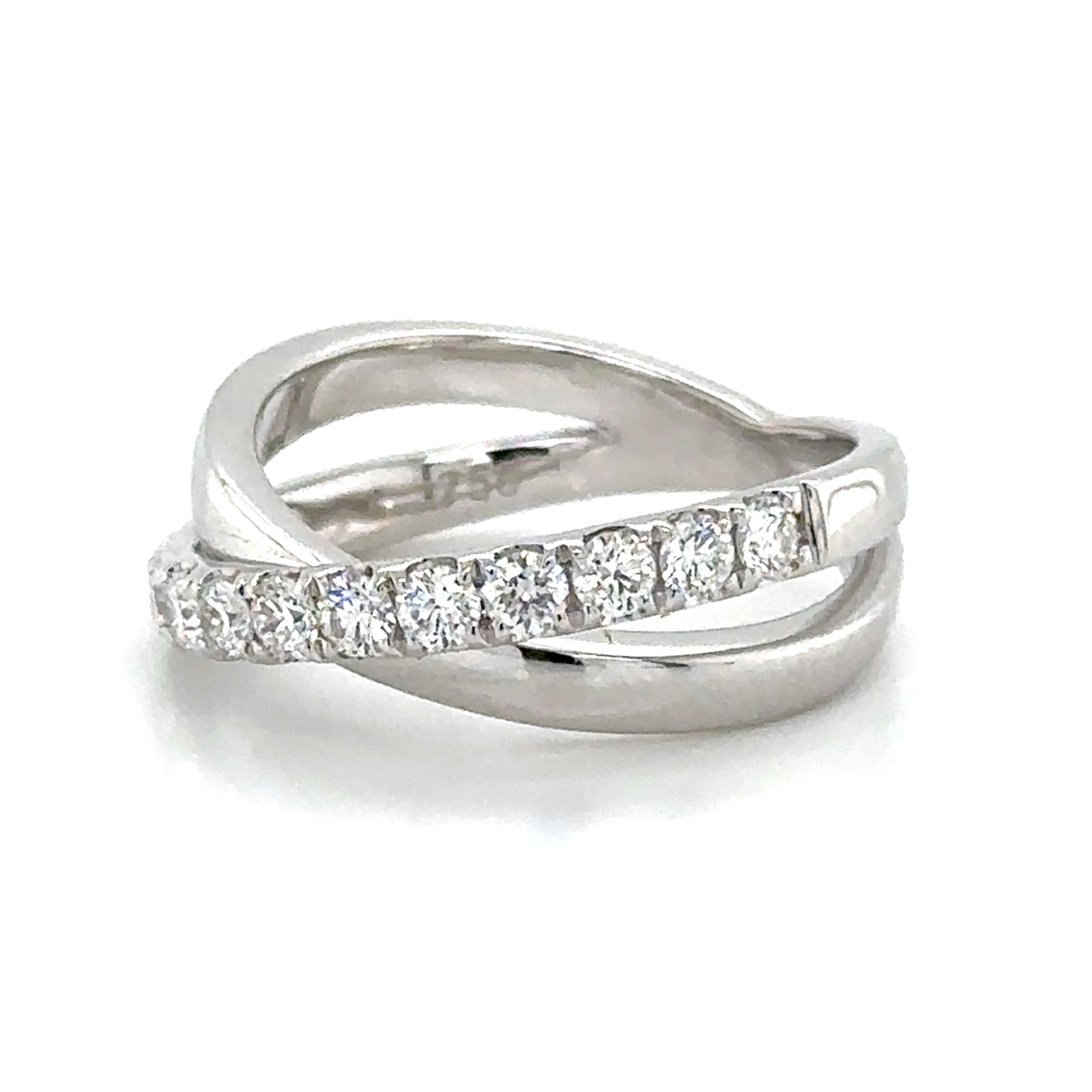 0.69ct tw Diamond Overlapping Criss-Cross Diamond Ring