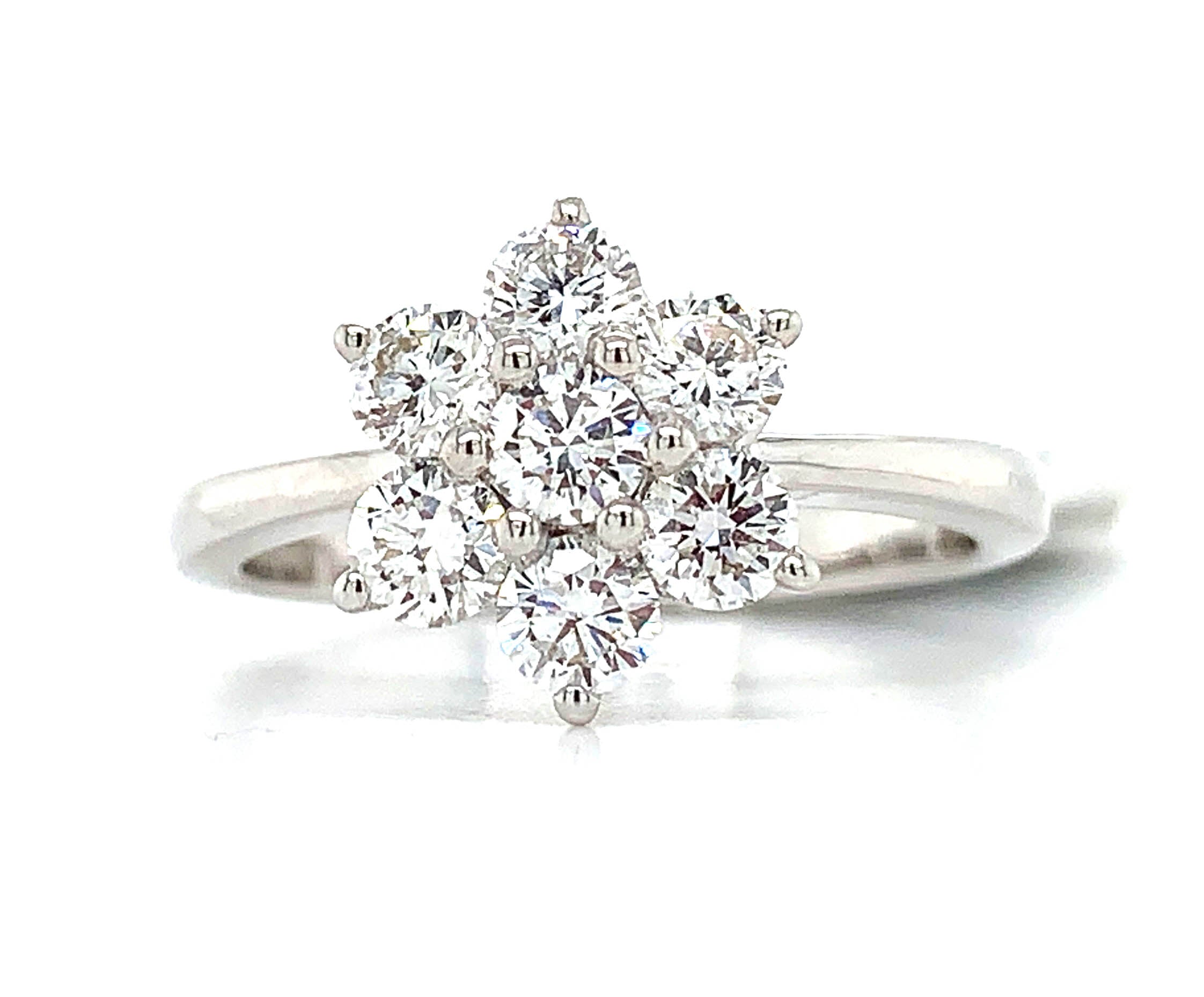 Diamond 1.01ct t.w. Cluster Flower Shape Ring