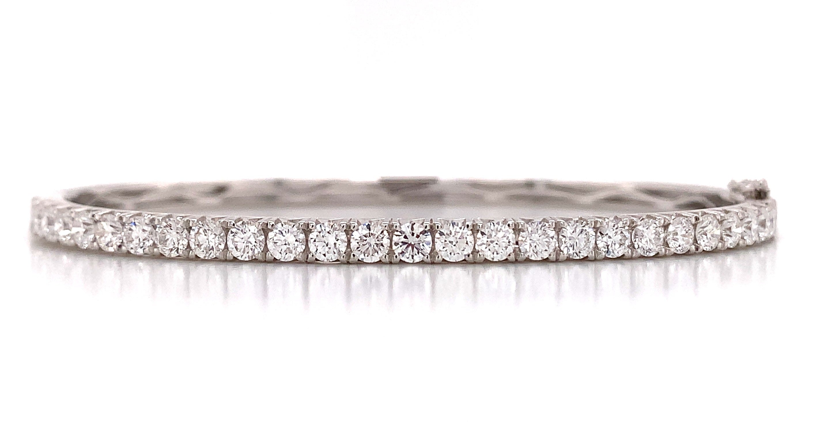 2.07ct t.w. White Gold Diamond Bangle Bracelet