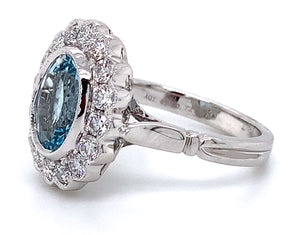 1.41carat Aquamarine & Diamond Cocktail Ring