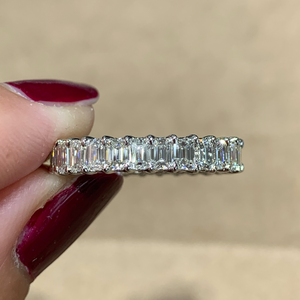 Emerald Cut Diamond Eternity Band 3.39ctw