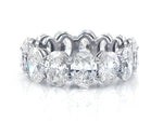 Oval Cut Diamond Eternity Band in Platinum 9.00ctw