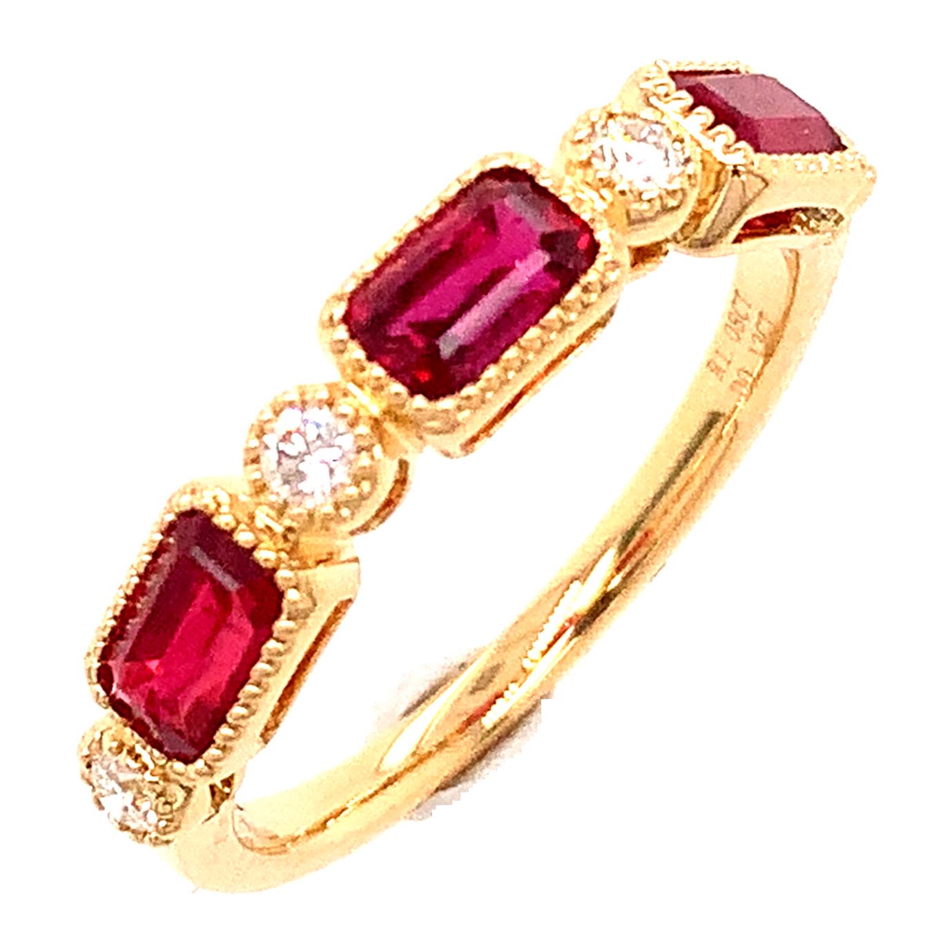 Ruby And Diamond Celebration Stackable Ring