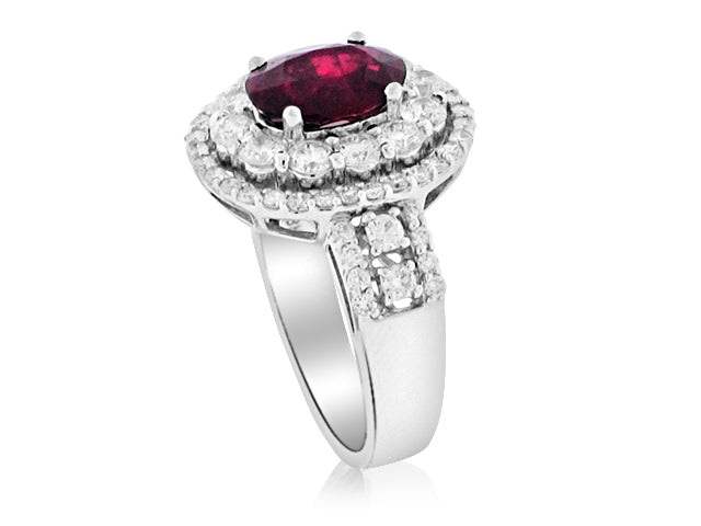 Ruby And Diamond Right Hand Ring 2.62ctw