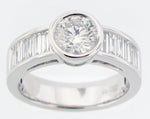 1.05ct Bezel Set Diamond Engagement Ring