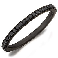 Black Diamond Eternity Band in Black Rhodium