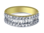 Diamond Wedding Band With Rounds & Baguette 0.89ctw