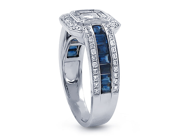 2.09ct t.w. Sapphire And Diamond Right Hand Ring - HANIKEN JEWELERS NEW-YORK