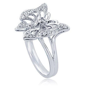 Butterfly Diamond Right Hand Ring 0.26cts