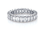 Emerald Cut Eternity Ring in Platinum 3.11ctw