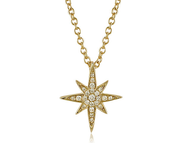 Northern Star Diamond Pendant Necklace