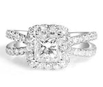 1.78ct tw Totaling GIA Certified Center Princess Cut 1.01ct tw Engagement Anniversary Ring