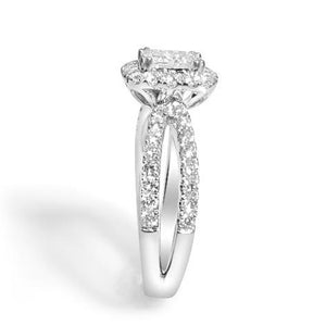 1.78ct tw Totaling GIA Certified Center Princess Cut 1.01ct tw Engagement Anniversary Ring