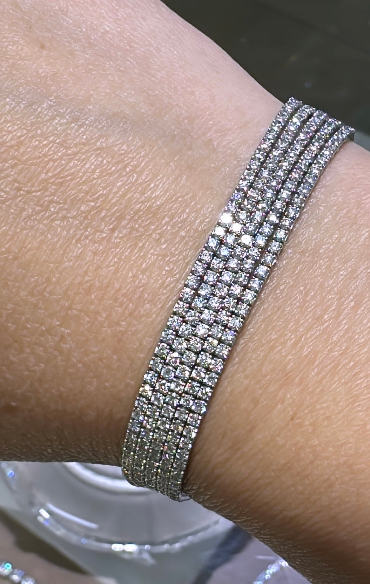 Five Row Diamond Tennis Bracelet