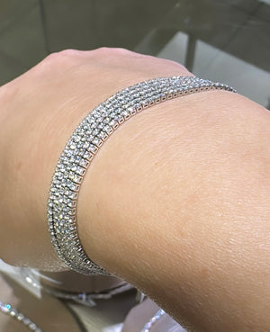 Five Row Diamond Tennis Bracelet