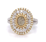 Fancy Yellow & White Diamond Cocktail Ring