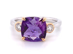 2.68carat ﻿﻿﻿Amethyst And Diamond Ring