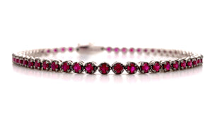 Ruby Gem Stone Tennis Bracelet 2.32ct t.w.