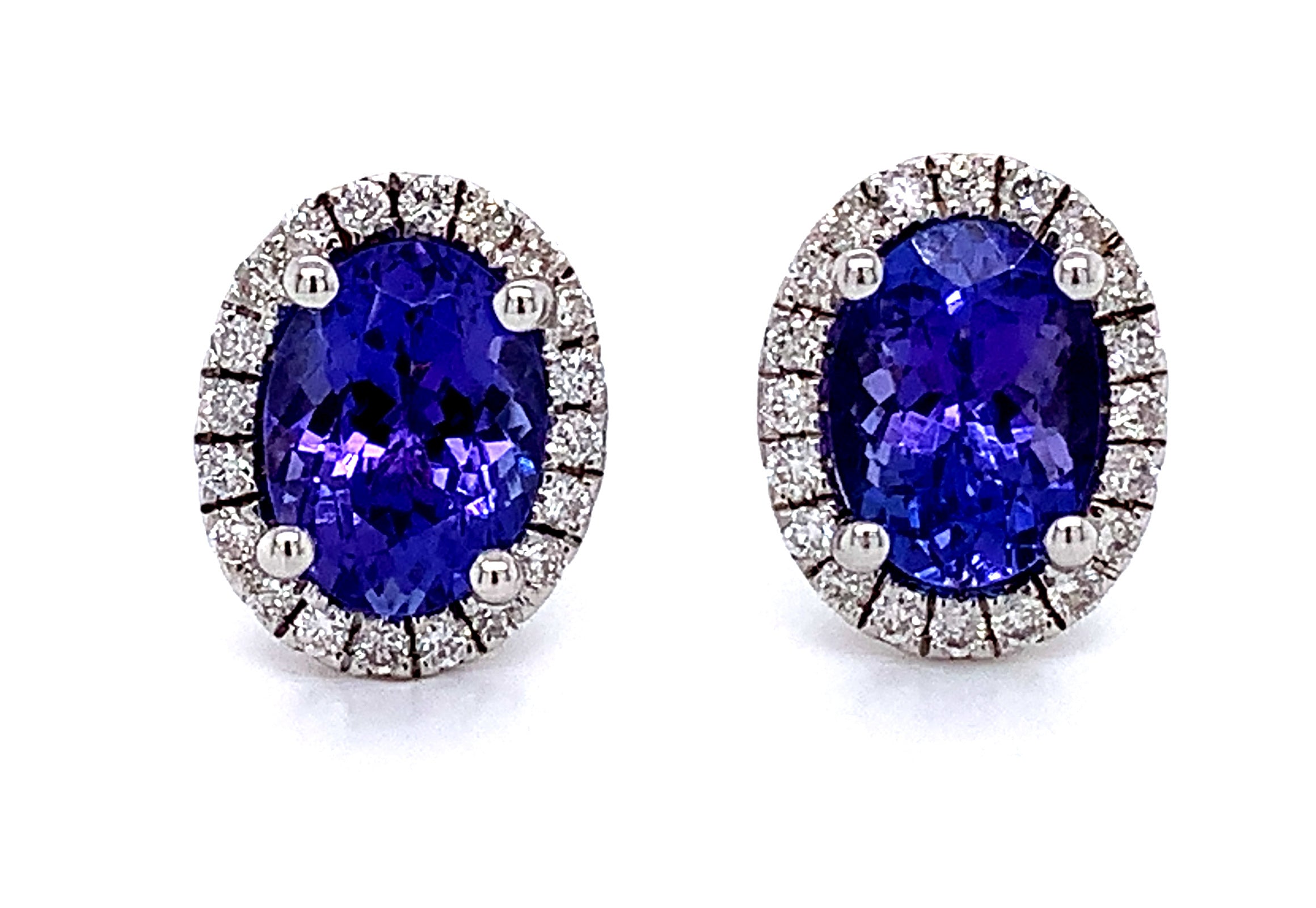 Diamond & 2.64ct t.w. Tanzanite Earrings - HANIKEN JEWELERS NEW-YORK