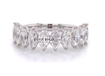 Marquise Cut 1.94ctw Diamond Eternity Halfway Ring